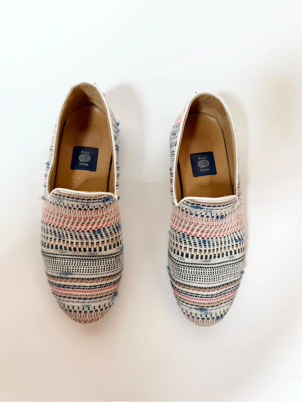 Res Ipsa Men’s Loafers in Woven Pattern